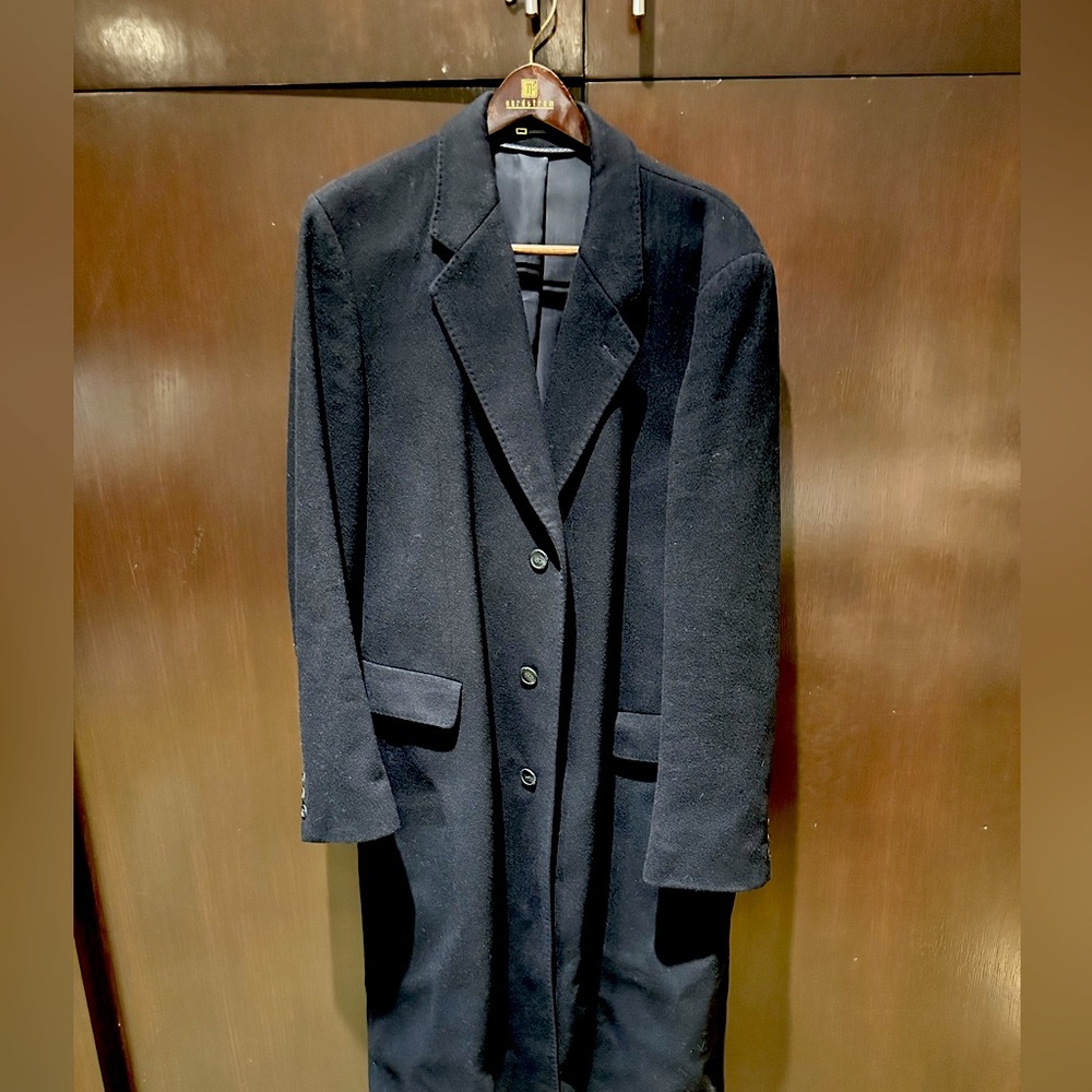 Nordstrom Black Trench Coat (Wool)